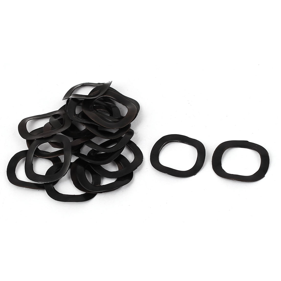 uxcell Uxcell 20 Pcs Black Metal Wave Crinkle Spring Washer 10mm x 15mm x 0.3mm