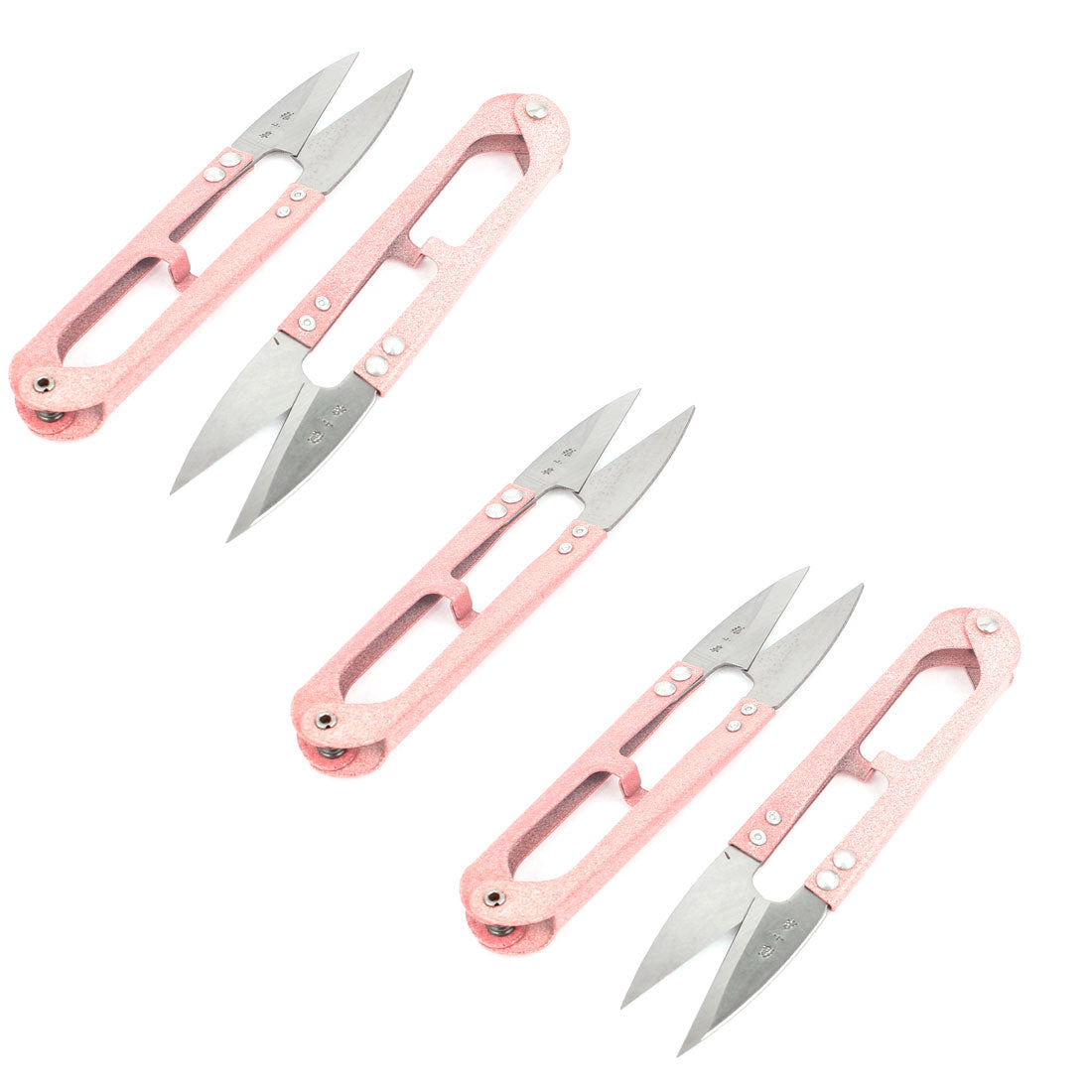 Uxcell 3 Pcs Metal Grip Cross Stitch Craft Yarn Scissors Thread Cutter ...
