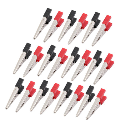 Harfington Uxcell 22pcs Insulated Crocodile Alligator Clips Clamps for Charge Cable Black Red