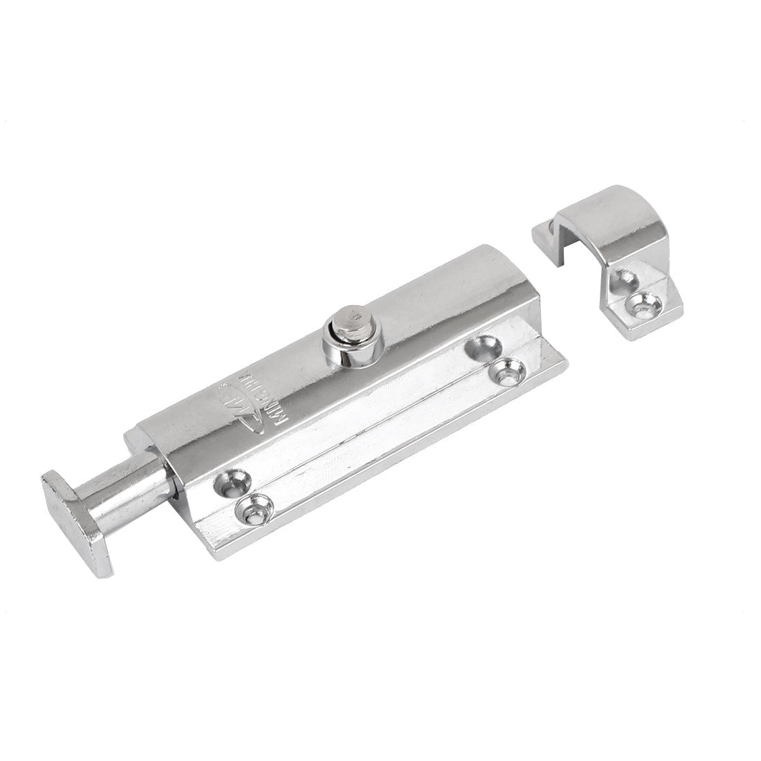 uxcell Uxcell Spring Loaded Push Button Alloy Gate Door Latch Bolt 85mm Length