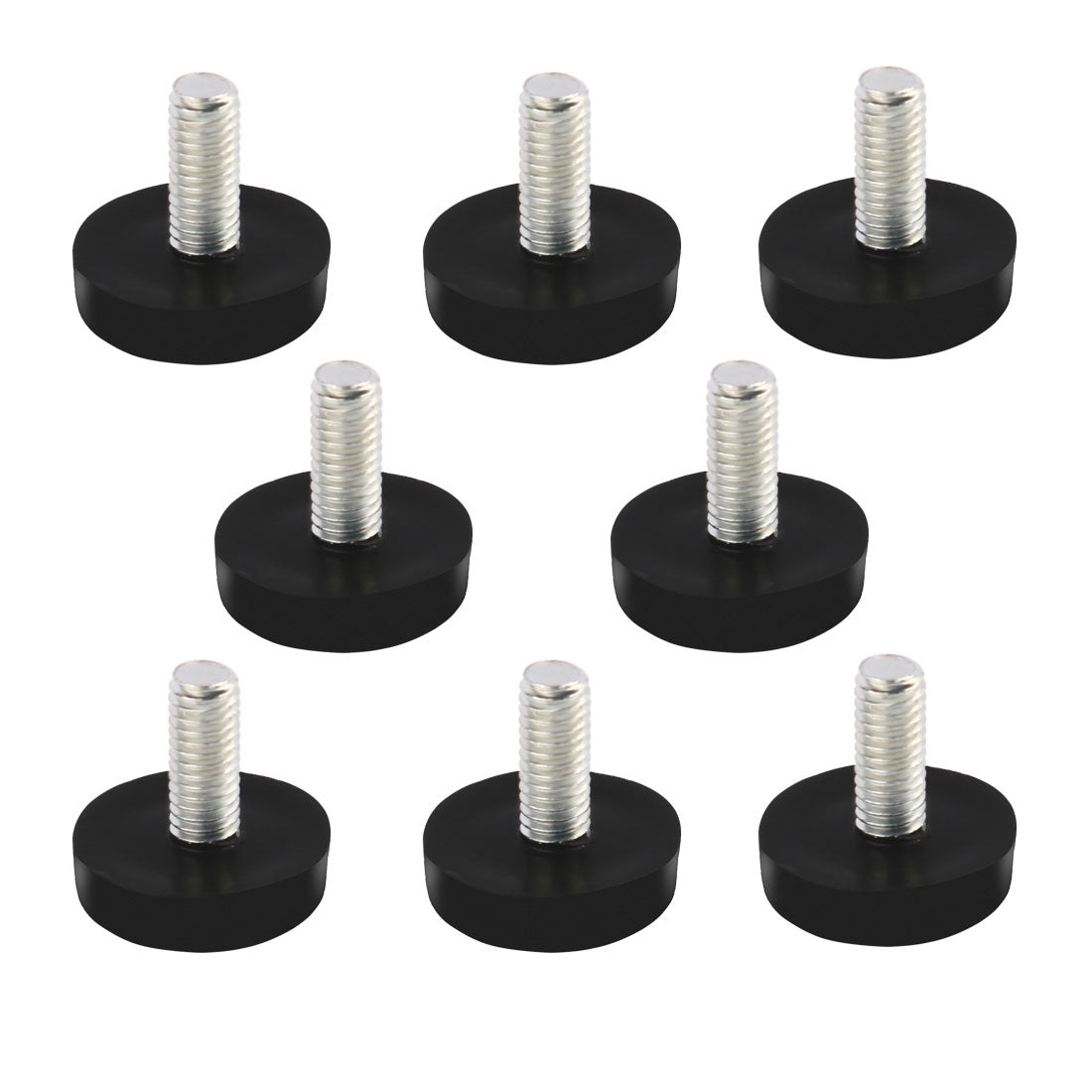 uxcell Uxcell Home office Table Desk Glide Leveling Foot M6x15mm Thread Black 8pcs