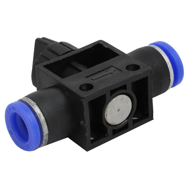 Harfington Uxcell Straight Push in Pneumatic Air Quick Fittings Connector Black for 8mm Tube Hose