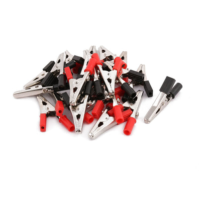 Harfington Uxcell 22 Pcs Insulated Cover Test Probe Alligator Clamps Crocodile Clips Red Black