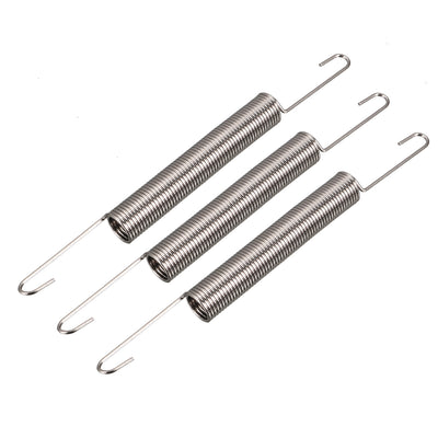 uxcell Uxcell 1mm Wire Diax10mm ODx120mm Length Spring Steel Tension Spring 3pcs