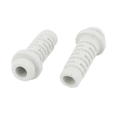 Harfington Uxcell 10pcs 5mm Inner Dia Rubber Strain Relief Cord Boot Protector Cable Sleeve White