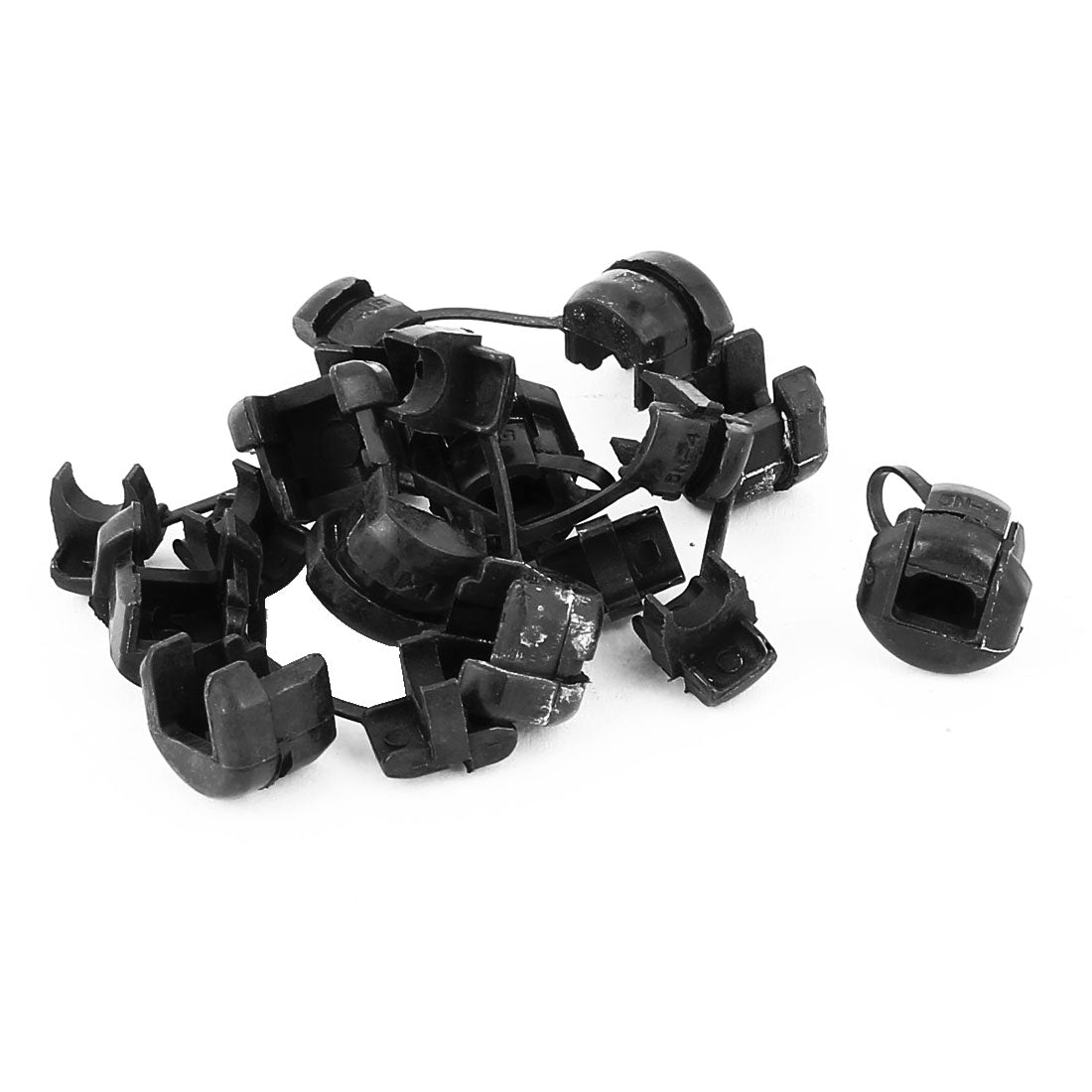uxcell Uxcell 10Pcs 5N-4 Round Cable Wire Strain Relief Bush Grommet 5.3mm Diameter Black