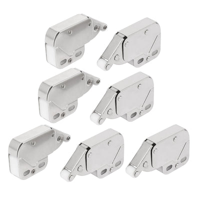 Harfington Uxcell Kitchen Cabinet Press Spring Open Door Tip Touch Push Catch Latch Silver Tone 7pcs