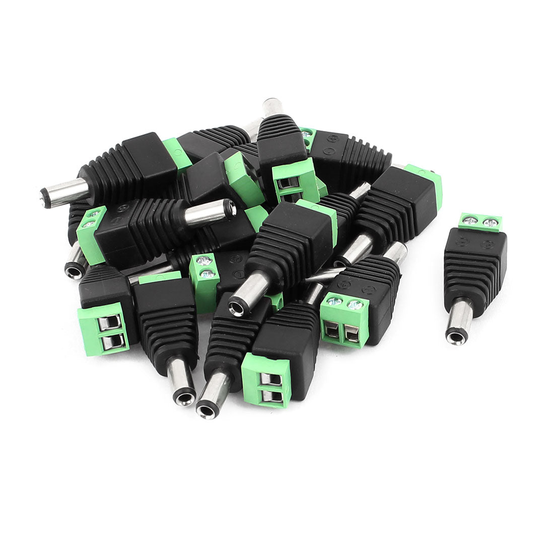 uxcell Uxcell 20 Pcs 5.5mm x 2.5mm Male DC Power Jack Terminal Connectors for CCTV Camera