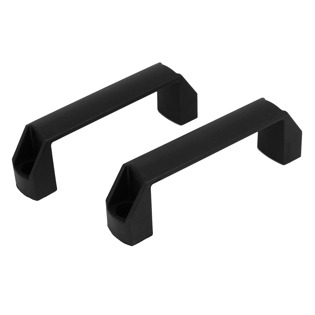 uxcell Uxcell Cupboard Cabinet Gate Door Plastic Pull Handles Black 140mm Length 4pcs