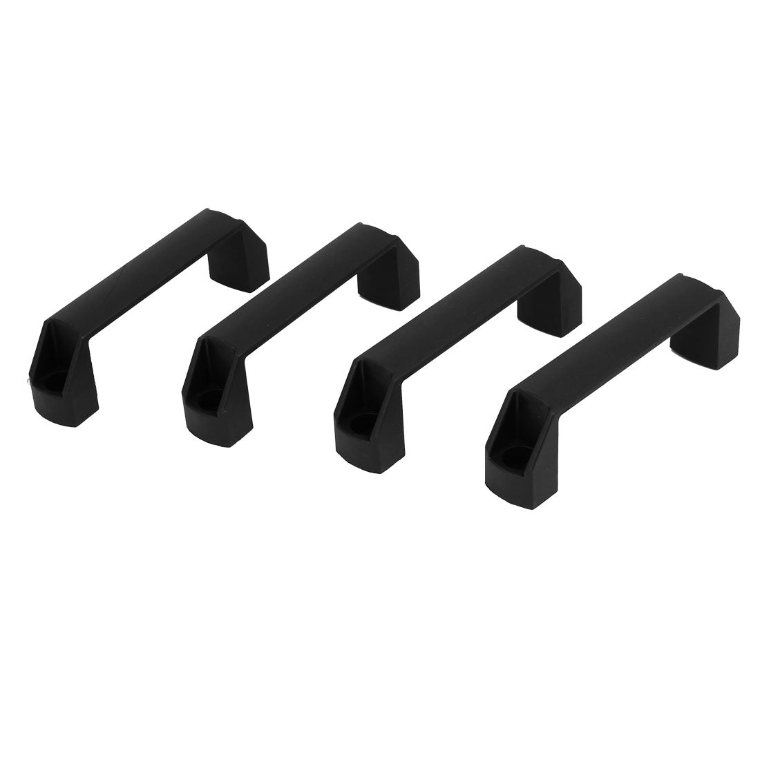 uxcell Uxcell Cupboard Cabinet Gate Door Plastic Pull Handles Black 140mm Length 4pcs