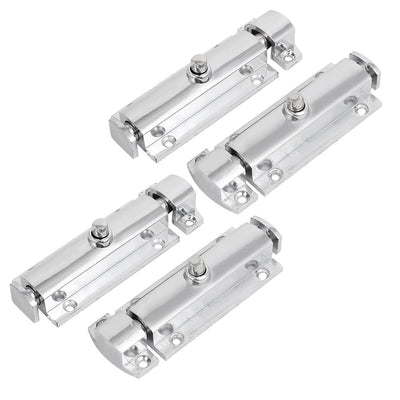 Harfington Uxcell Door Security Press Button Spring Loaded Automatic Latch Barrel Bolt 4Pcs