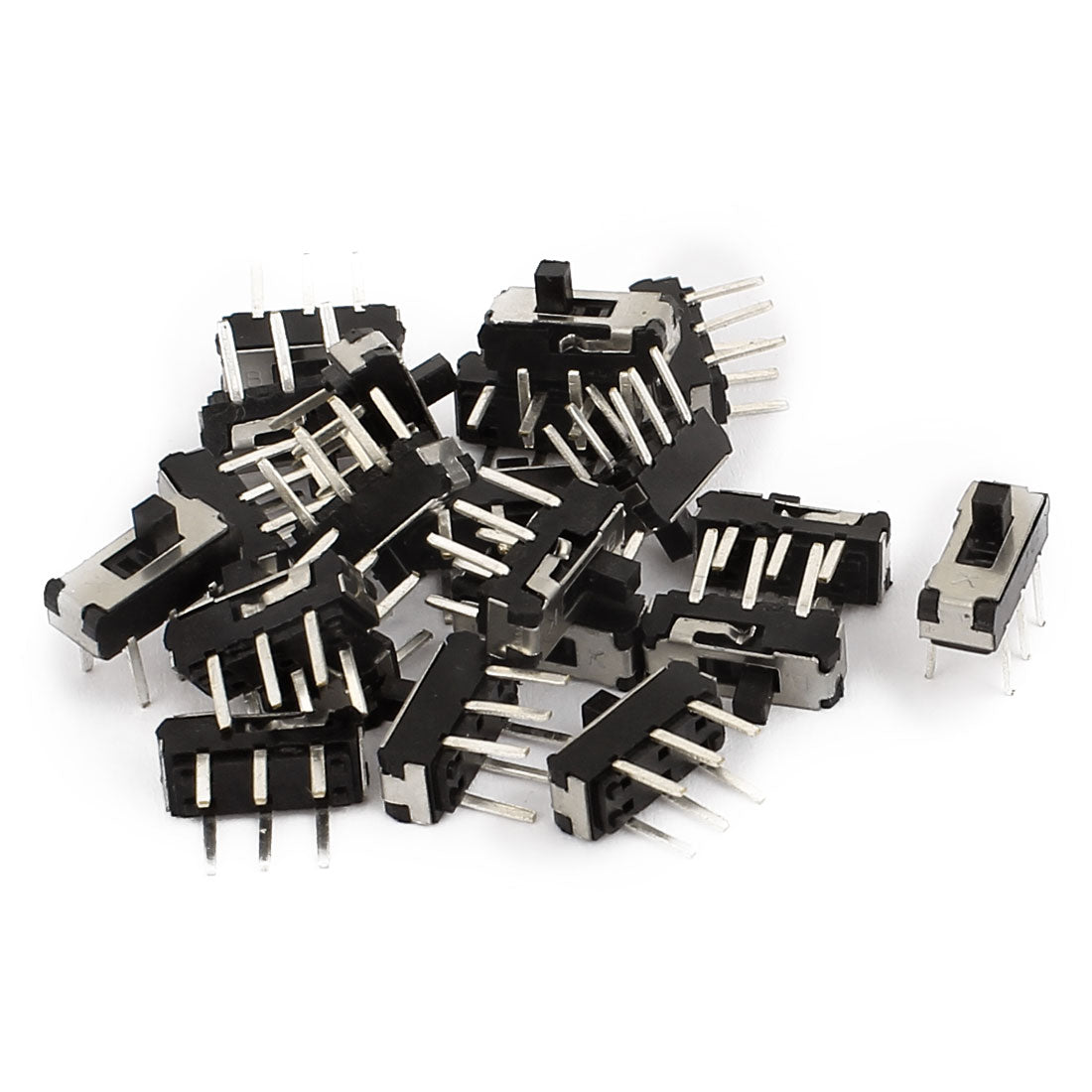 uxcell Uxcell 20 Pcs 2 Position DPDT 2P2T 6 Pin PCB Panel Mini Vertical Slide Switch