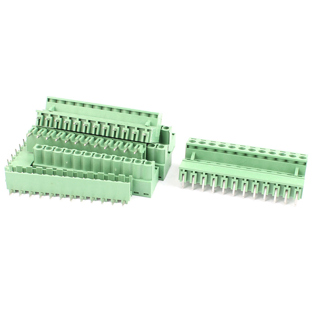 uxcell Uxcell 5 Pairs 5.08mm Pitch 12 Pin Male to Female PCB Pluggable Terminal Block Connector