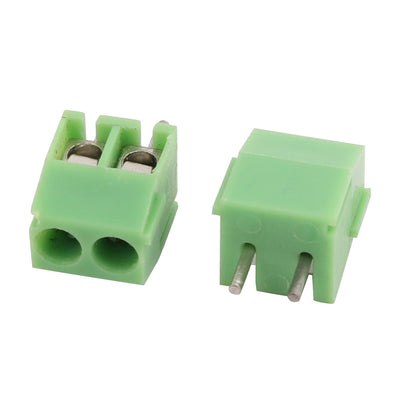 Harfington Uxcell 20PCS 300V 10A 3.50mm Pitch 2P Male PCB Screw Terminal Block Connector Green
