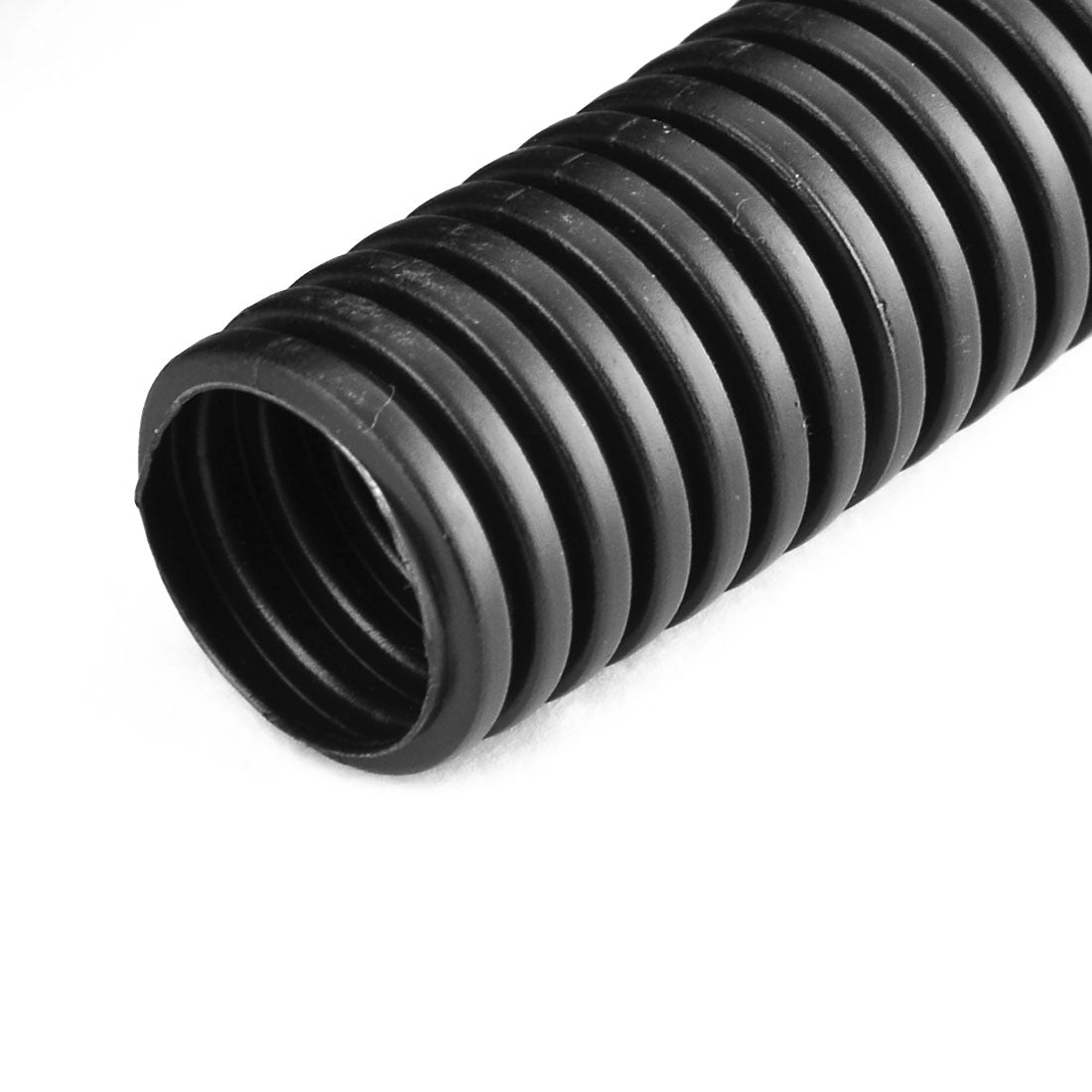 uxcell Uxcell 5.7 M 17 x 21 mm Nylon Flexible Corrugated Conduit Tube for Garden,Office Black
