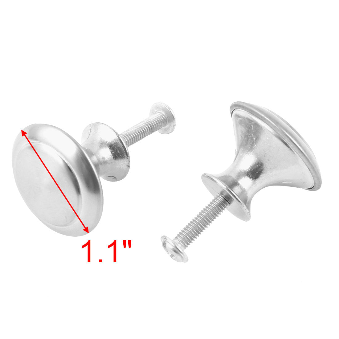 uxcell Uxcell Dormitory Metal Round Design Screw Fixed Gate Door Closet Pull Handle Knob 10 Pcs