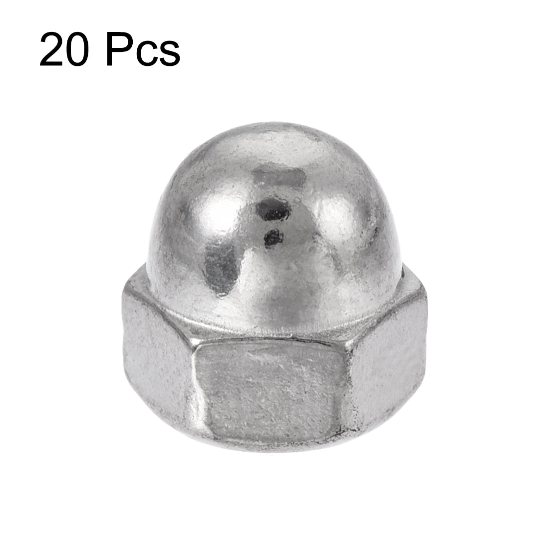 uxcell Uxcell 10#-24 Dome Head 316 Stainless Steel Cap Acorn Hex Nuts 20pcs