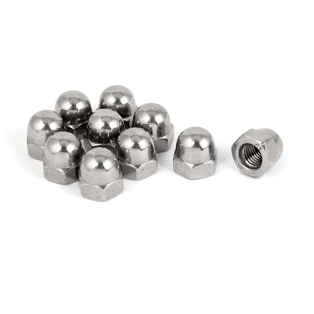 uxcell Uxcell M10 Thread Dia Dome Head 316 Stainless Steel Cap Acorn Hex Nuts 10pcs