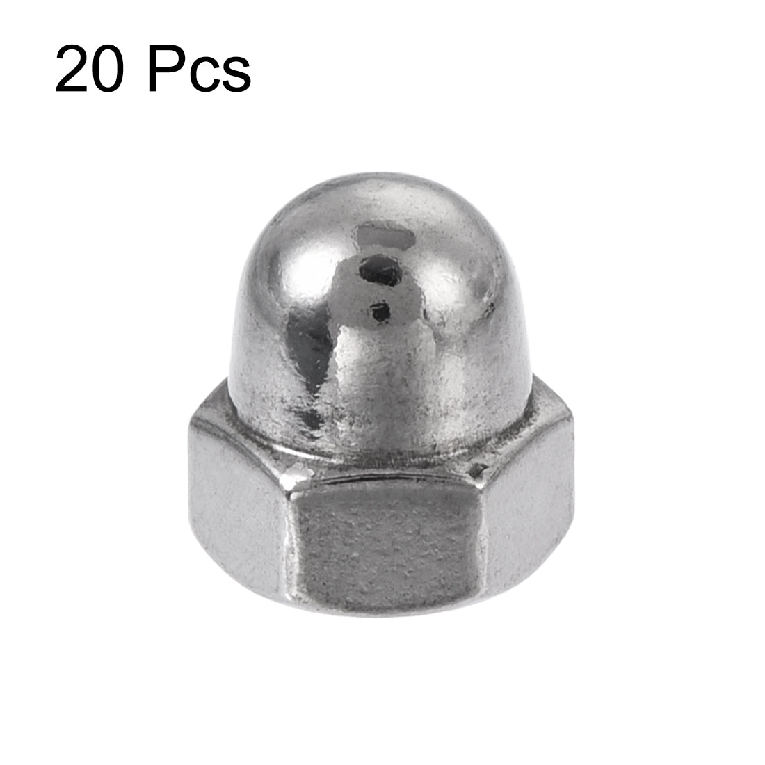 uxcell Uxcell M4 Thread Dia Dome Head 304 Stainless Steel Cap Acorn Hex Nuts 20pcs