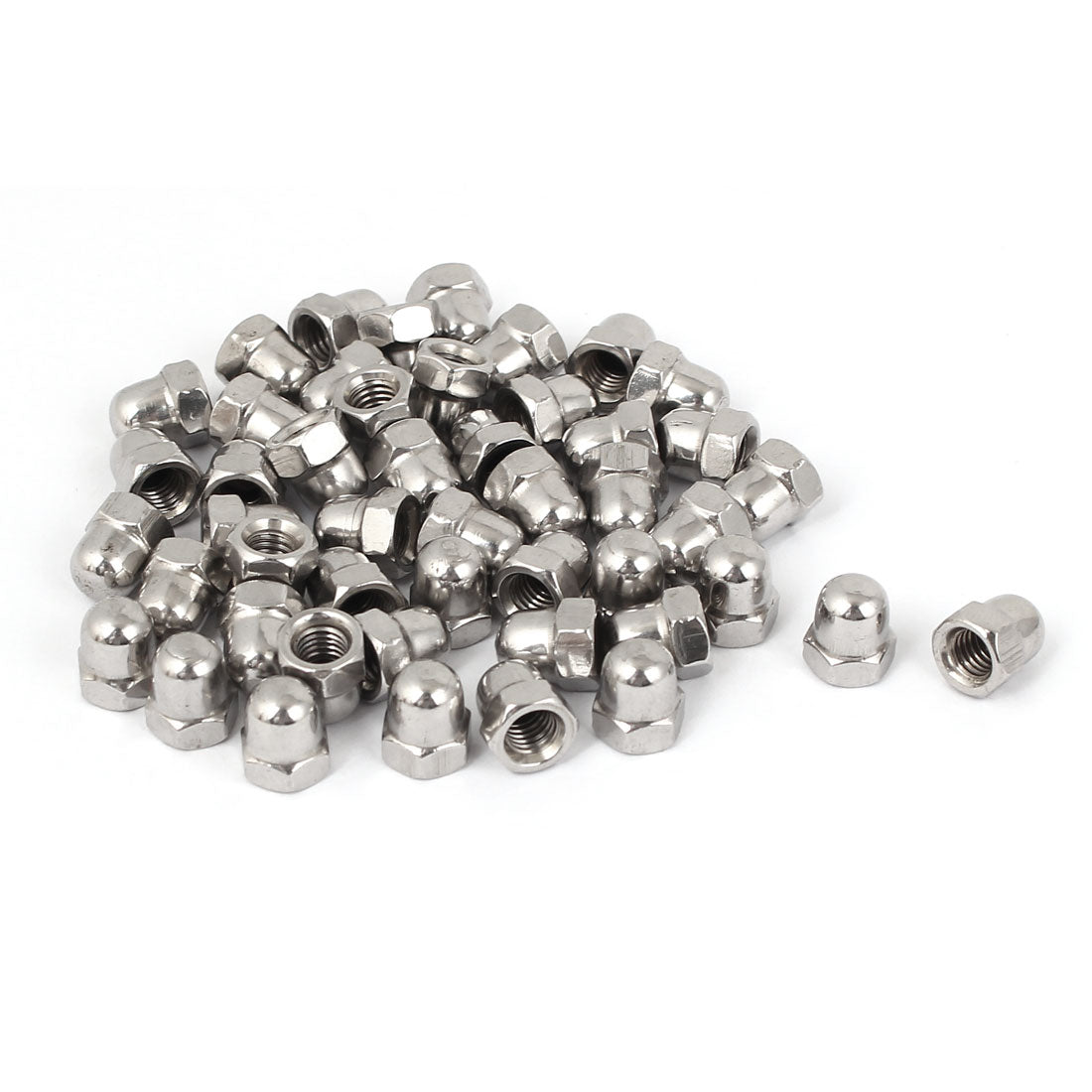Uxcell Uxcell M5 Thread Dia Dome Head Stainless Steel Cap Acorn Hex Nuts 50pcs