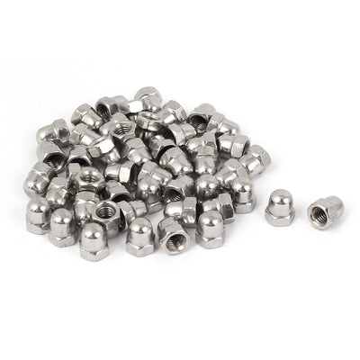 Harfington Uxcell M5 Thread Dia Dome Head Stainless Steel Cap Acorn Hex Nuts 50pcs
