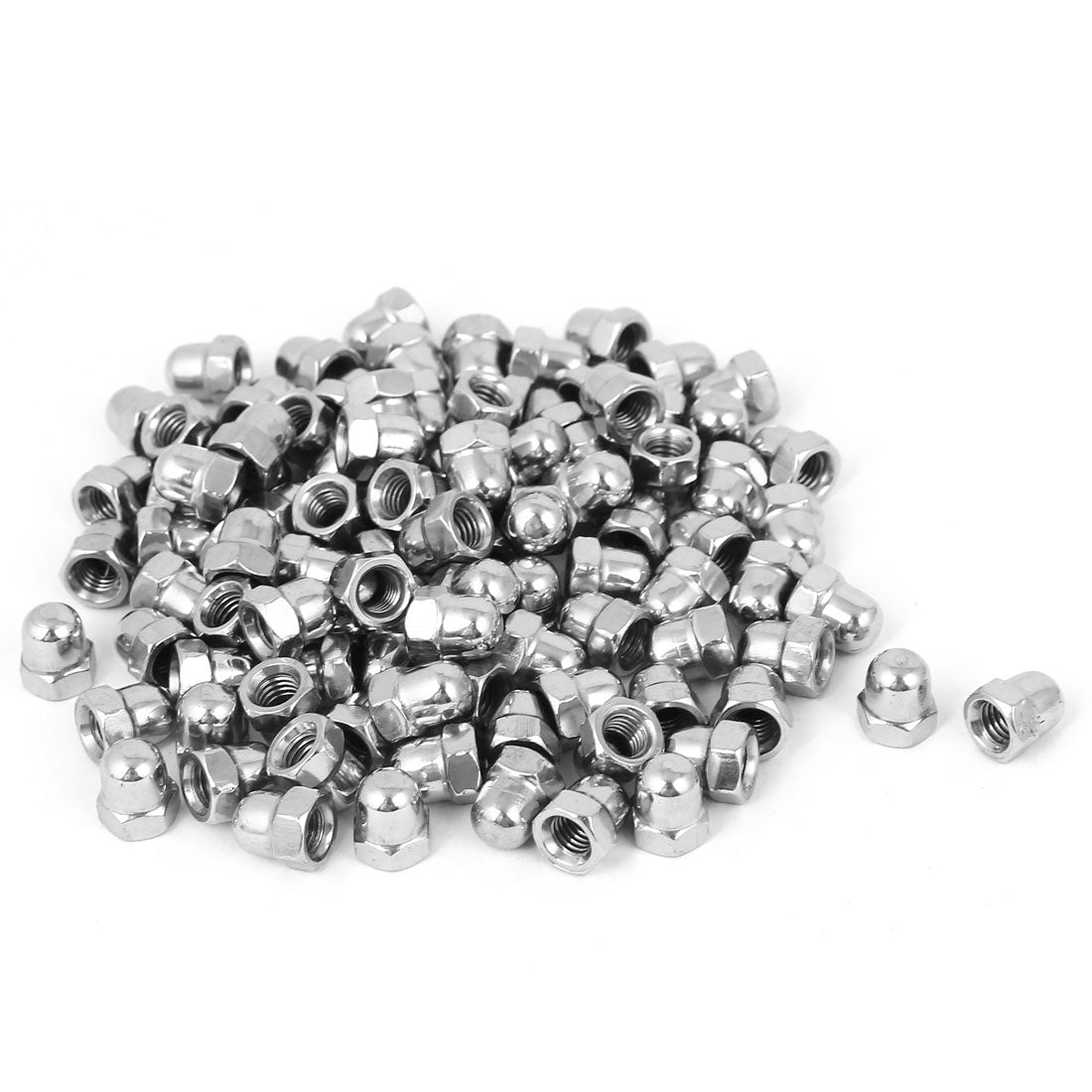 uxcell Uxcell M5 Thread Dia Dome Head Stainless Steel Cap Acorn Hex Nuts 100pcs