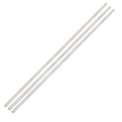Harfington Uxcell 3pcs 3mm x 150mm DIY Stainless Steel Straight Round Rod Bar Silver Tone