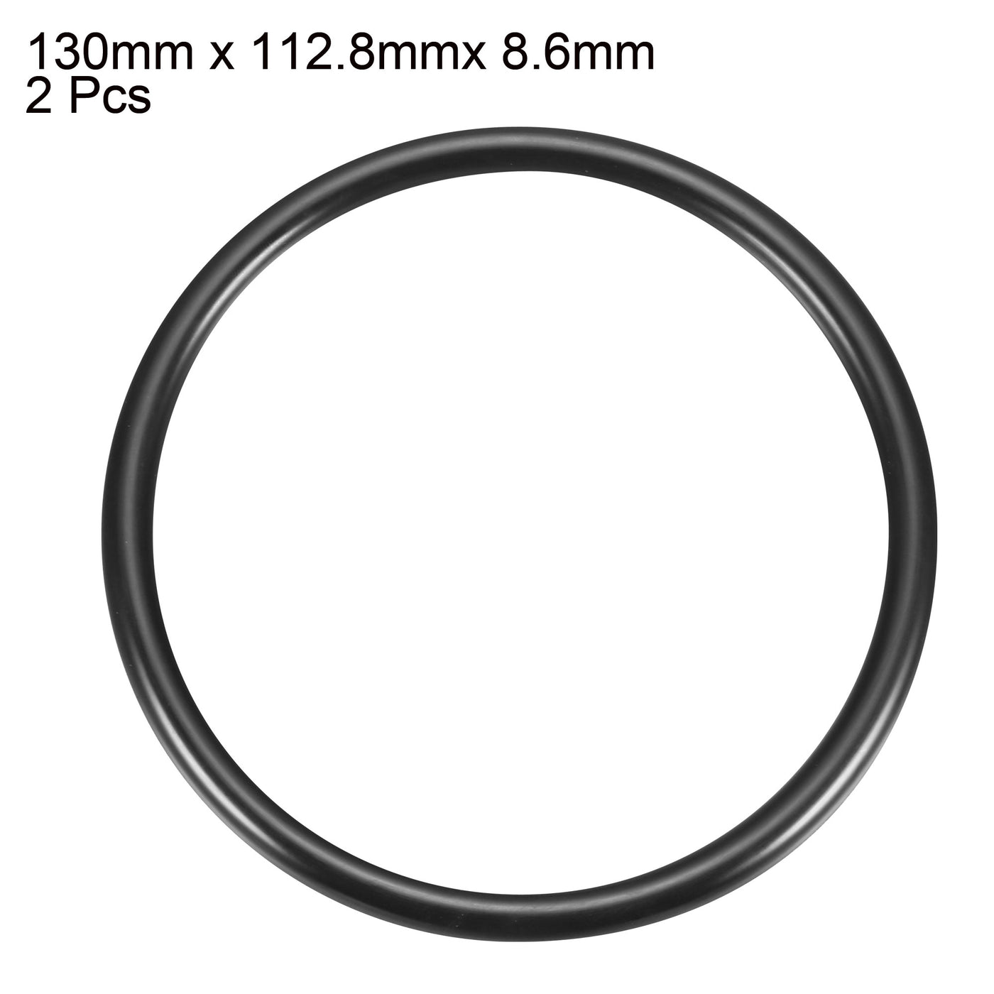 uxcell Uxcell 2pcs Black 22mm Outer Dia 1.9mm Thickness Sealing Ring O-shape Rubber Grommet