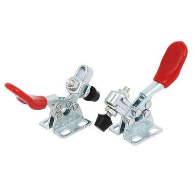 Harfington Uxcell GH-201 27Kg Holding Capacity Horizontal Flanged Base Toggle Clamps 6pcs