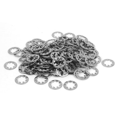 Harfington Uxcell M6 x 11mm x 1mm 304 Stainless Steel Internal Tooth Star Washers 50 Pcs