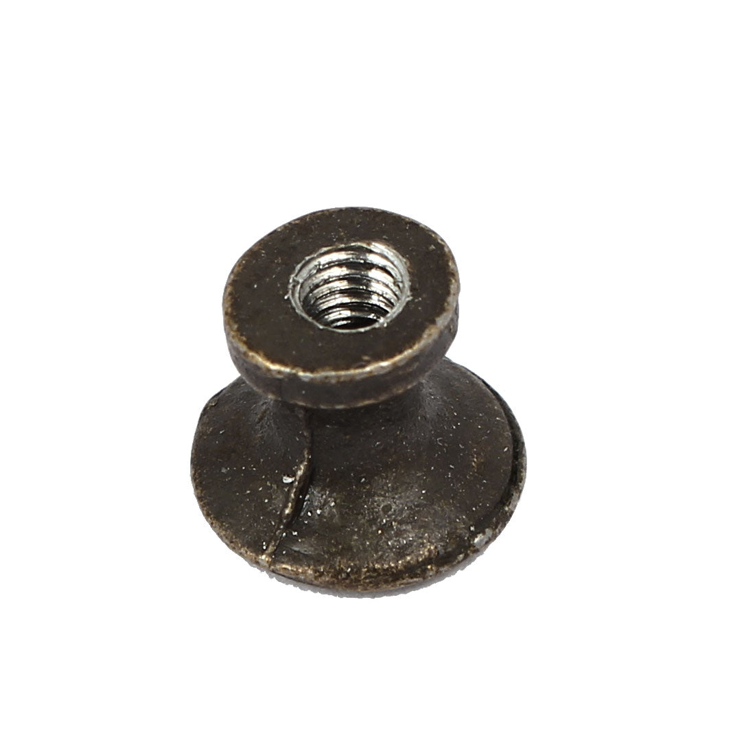 uxcell Uxcell 3.5mm Threaded 12mm Diameter Metal Pull Handle Knob Bronze Tone 10pcs w Screws