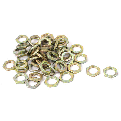 Harfington Uxcell M9x0.75x2.5mm Carbon Steel Hex Nuts Fastener 50pcs for Screws Bolts