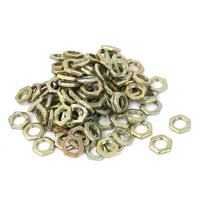 Harfington Uxcell M7x0.75x2mm Carbon Steel Hex Nuts Fastener 100pcs for Screws Bolts