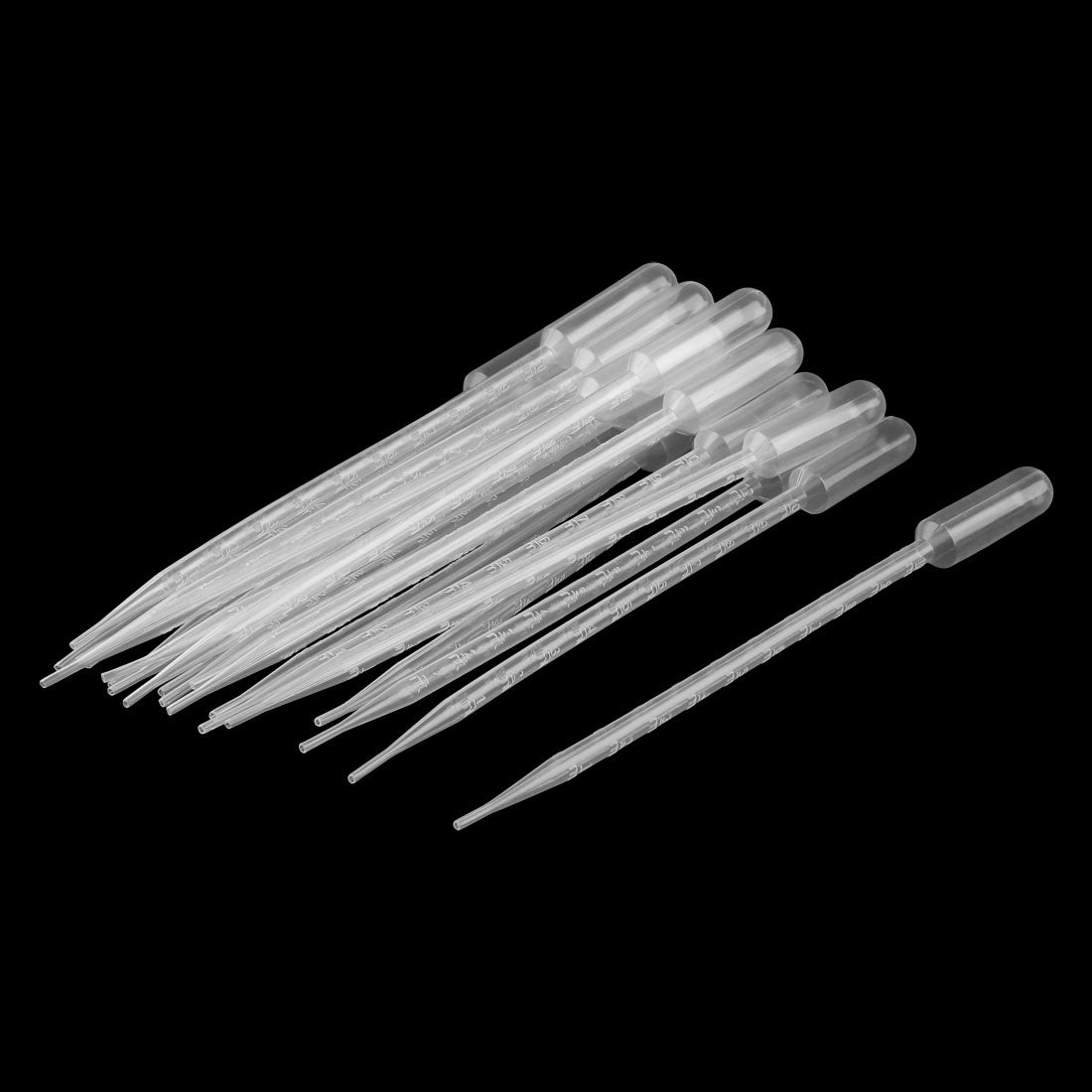 uxcell Uxcell Plastic Transfer Pipettes Graduated Dropper Clear 10ml Capacity 20 Pcs