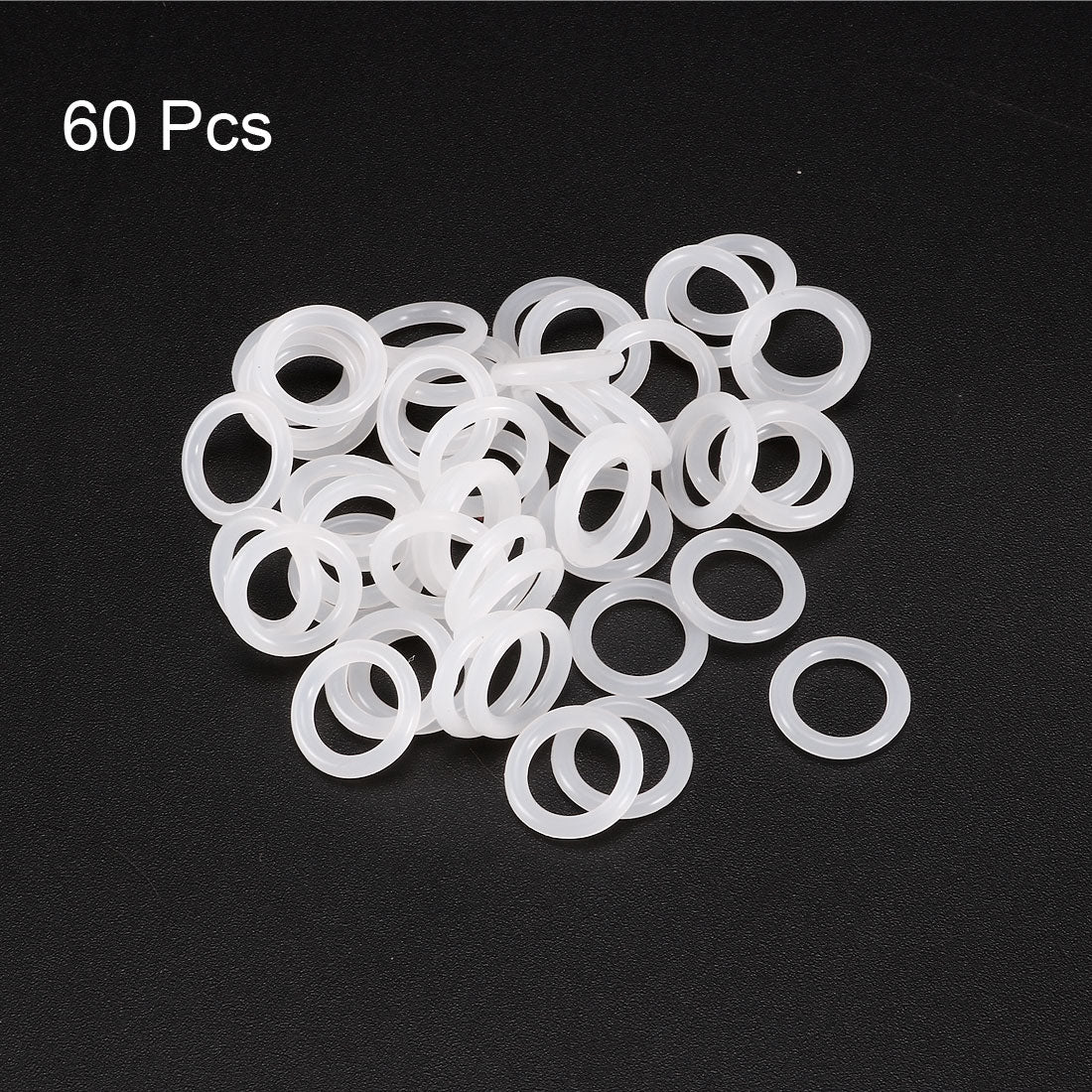 uxcell Uxcell 8mm x 12mm x 2mm Oil Gas Seal   Gasket Silicone Sealing O Rings 60 Pcs