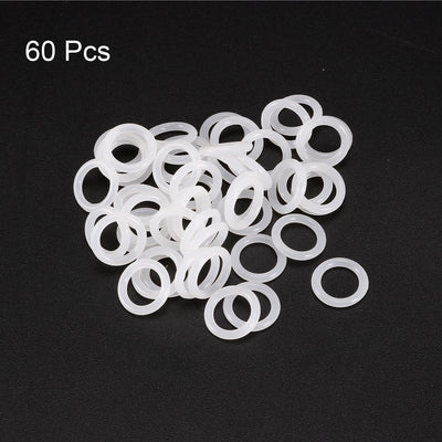 Harfington Uxcell 8mm x 12mm x 2mm Oil Gas Seal   Gasket Silicone Sealing O Rings 60 Pcs