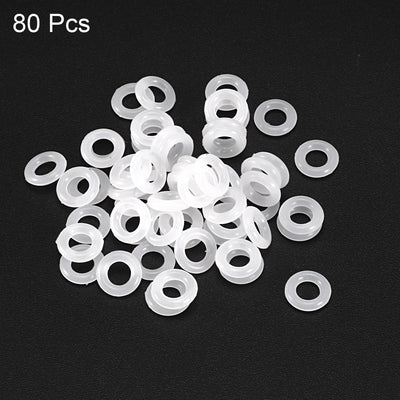 Harfington Uxcell Pneumatic Pump Fittings Gasket Silicone Sealing O Rings 4mm x 8mm x 2mm 80 Pcs
