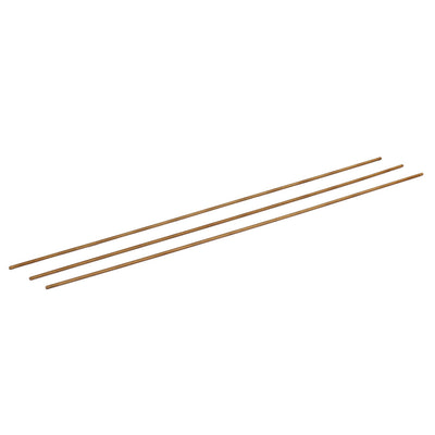 uxcell Uxcell M2 x 250mm Male Threaded 0.4mm Pitch All Thread Brass Rod Bar Gold Tone 3 Pcs