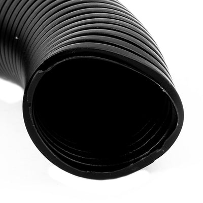 Harfington Uxcell 1.45 M 35 x 42 mm Nylon Flexible Corrugated Conduit Tube for Garden,Office Black