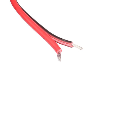 Harfington Uxcell Black Red 22AWG Indoor Outdoor PVC Insulated Electrical Wire Cable 6 Meters Long
