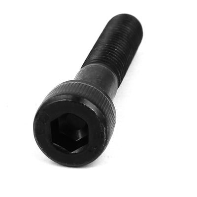 Harfington Uxcell M8x45mm 12.9 Alloy Steel Hex Socket Screws Partially Threaded Bolt Black 10Pcs