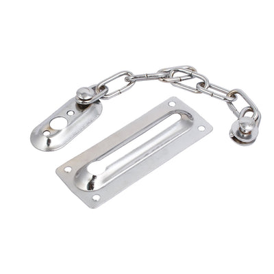 Harfington Uxcell Home Door Gate Metal Safety Security Bolt Chain Lock Silver Tone