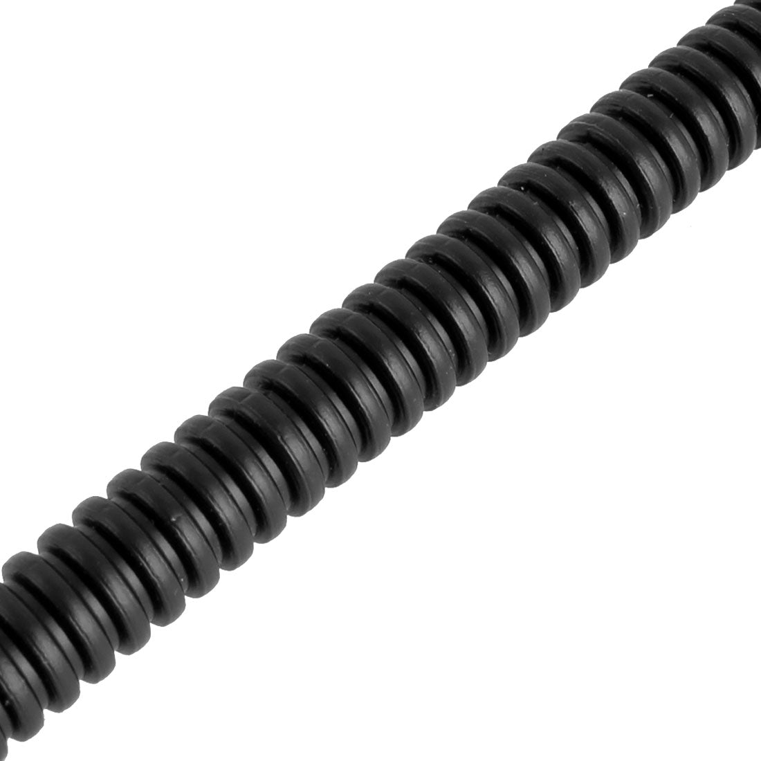 uxcell Uxcell 2.55 M 7 x 10 mm Plastic Corrugated Conduit Tube for Garden,Office Black