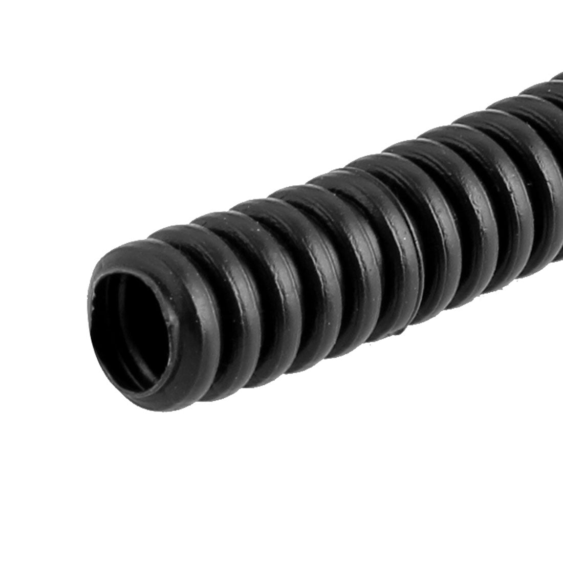 uxcell Uxcell 2.55 M 7 x 10 mm Plastic Corrugated Conduit Tube for Garden,Office Black