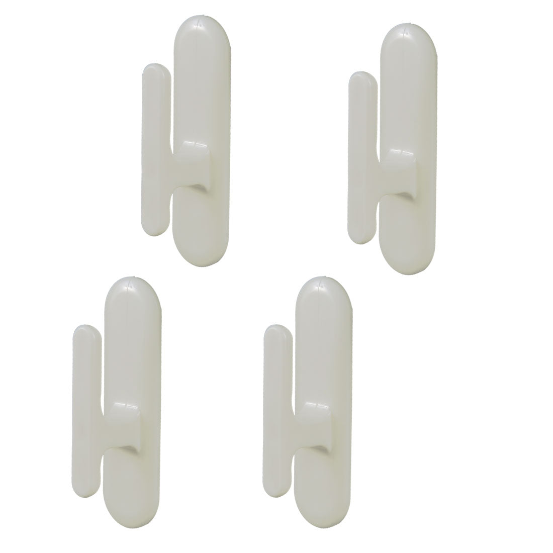 uxcell Uxcell Self Adhesive Hook Window Curtain Hat Scarf Hanger Holder White 4 Pcs