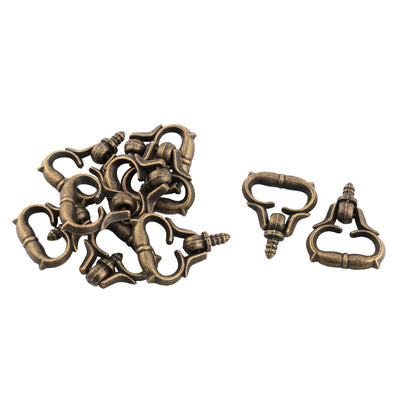 Harfington Uxcell Home Metal Dresser Door Jewelry Box Drawer Pull Handle Ring Knob 3mm Male Thread 10pcs