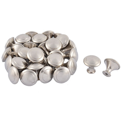 Harfington Uxcell Cabinet Dresser Drawer Stainless Steel Pull Knob Handle Silver Tone 30 Pcs