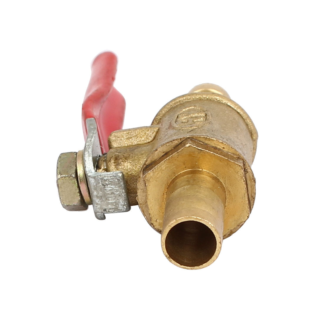uxcell Uxcell 5/16-inch Dia Brass Lever Handle Hose Pipe Connectors Barb Ball Valves 5pcs