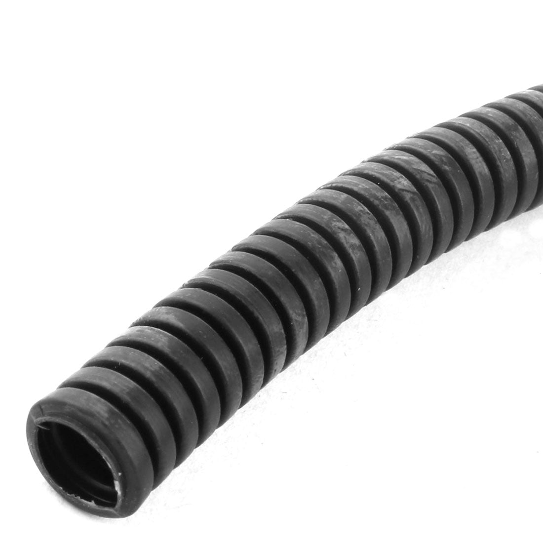 uxcell Uxcell 8 M 7 x 10 mm Plastic Flexible Corrugated Conduit Tube for Garden,Office Black