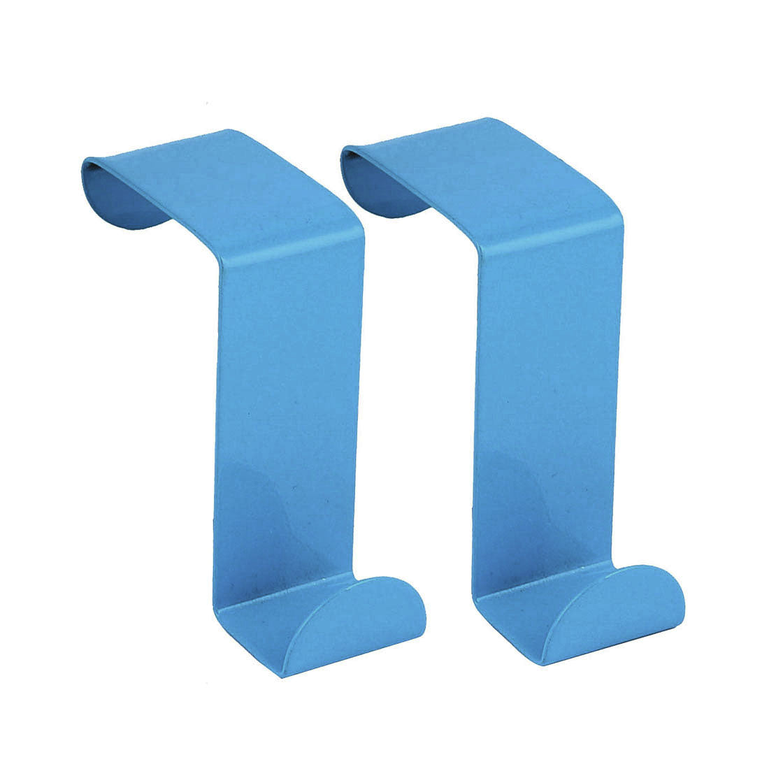 uxcell Uxcell Household Metal Z Shaped Over Door Hooks Clothes Towel Hanger Holder Blue 2 Pcs